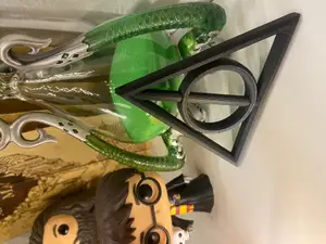 Deathly Hallows Symbol with rotating Ring -> Print in Place <- Harry Potter