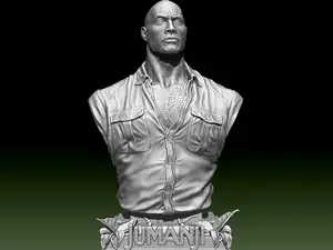 Dr. Bravestone Bust - Dwayne Johnson