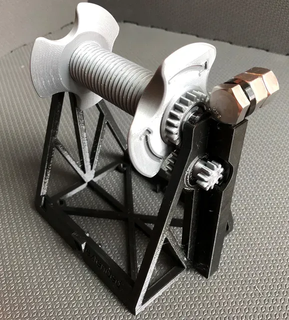 Multiple Mechanism Auto-Rewind Spool Holder