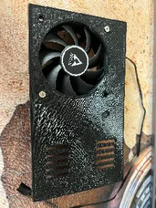 SOVOL SV06 PSU case cover for silent 80 mm fan and step-down converter (CHENGLIANG P360W24V)