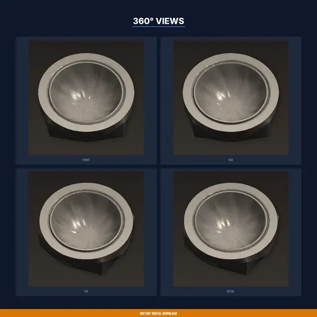 Raised Pet Food Bowl Stand, Modern Minimal Design, Fits Standard - 3D Printable STL File — Image 3 of 10