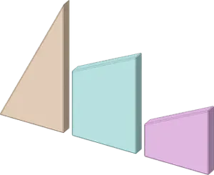 3 Pieces 9 Symmetric Shapes