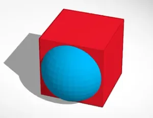 its a square with a circle comin out