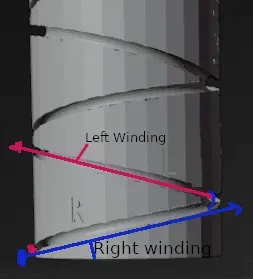 Band wire winding for (1552.81 - 1 681.75Mhz) helix antenna