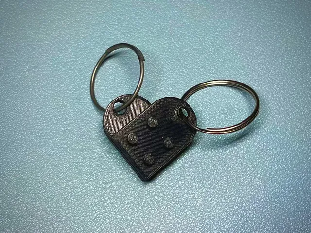 LEGO Heart Keychains