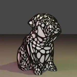 Josef Prusa's pug Buddy - Voronoi Style