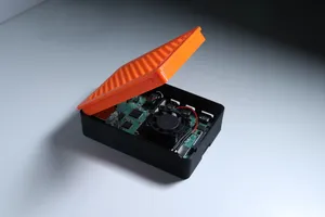 Rasberry Pi 4 Model B Case with snap fit mesh lid