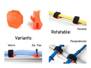 I-Type 2020 Extrusion (5mm Slot) Universal Cable Mount