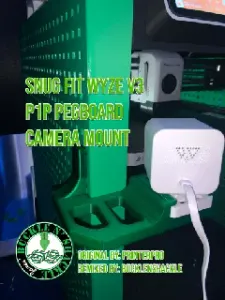 Snug Fit Wyze v3 P1P Pegboard Camera Mount