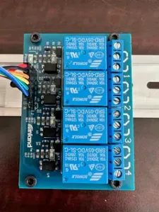 Din Rail mount for a four relay module