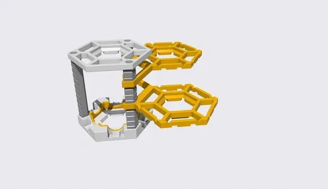Marble run - Base Tile & Elevation System (Height stones) (Gravitrax compatible)