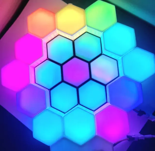 Baby Neopixel Nanoleafs (No Screws, No supports!) — Фото 5 из 13