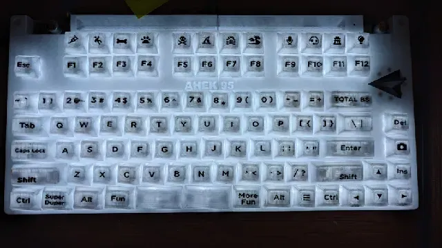 Complete Cherry MX stem keycap set optimized for 3D printing (riskeycap profile, multi-material) — Image 8 of 12
