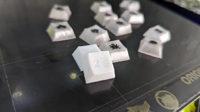 Complete Cherry MX stem keycap set optimized for 3D printing (riskeycap profile, multi-material) — Image 6 of 12