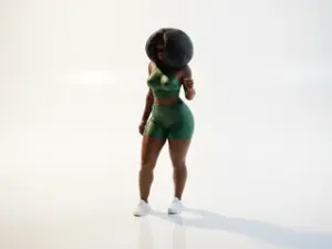Athletic Woman Figurine Fitness Sports 3D Printable