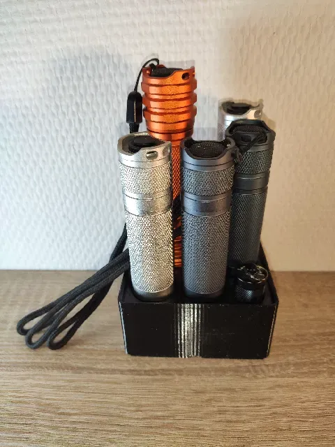Gridfinity boxes for flashlights (CONVOY, ...), bottles, glue sticks, ... (parametric) — Image 4 of 14