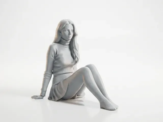 Sat Lady Female Figure Statue 3D Printable — Фото 3 из 5