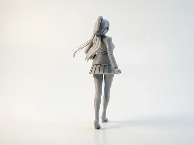 Anime Office Girl Figurine 3D Printable — Image 5 of 5