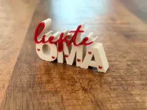 Liefste Oma – 3D Text Sign | Grandma Gift | Mother’s Day Decor