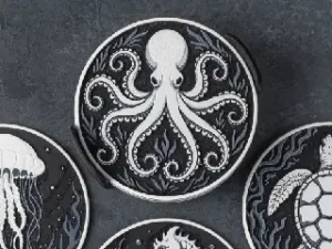 Ocean Wildlife Coasters