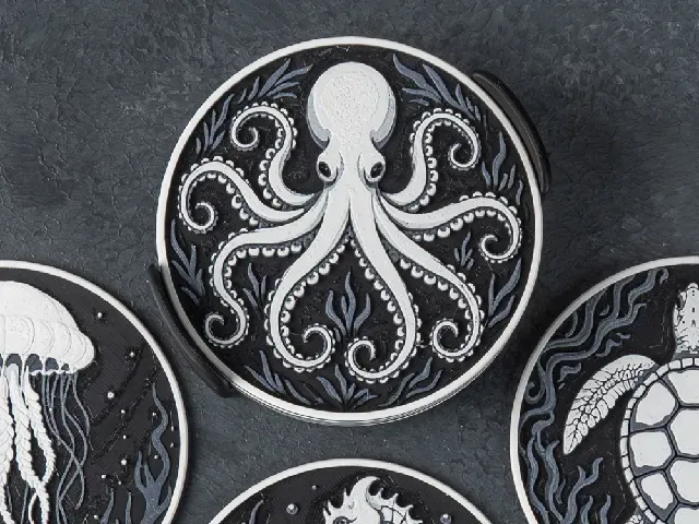 Ocean Wildlife Coasters