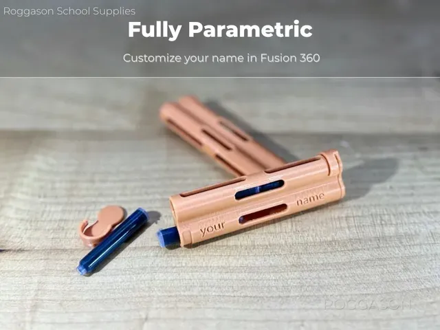Parametric 4 ink Cartridge Holder (Fusion 360) – Customizable Name + Ready-to-Print STLs — Фото 2 из 3