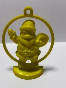 Yellow Santa Ornament