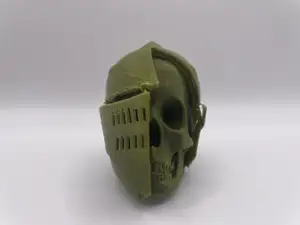 knight helmet with skull