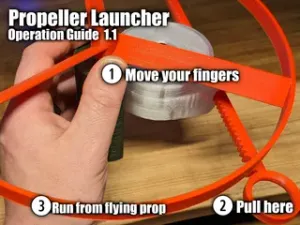 Drill and Pull Powered Propeller Launcher