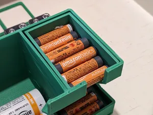 Gridfinity battery hopper AAA insert