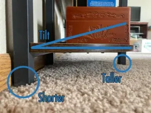 Against-The-Wall Shelf Tilter Feet