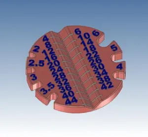 Round Metric Screw Measuring Tool (M2-M6, up to 48mm)