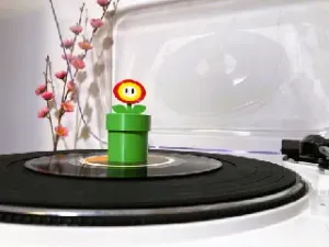 Super Mario Fire Flower 45 RPM Adapter