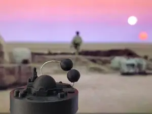 Sunset over Tatooine - 45 rpm Record Adapter - Star Wars Miniature Diorama