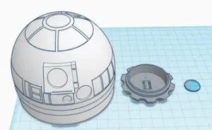 Estes 1301 R2-D2 Robot Hero model rocket + R4, R5, and R6 nosecones