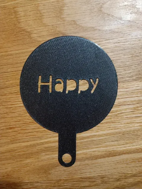 Coffee Topper Stencil with Custom Text