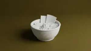1:12 Scale Ramen Bowl 3D Model