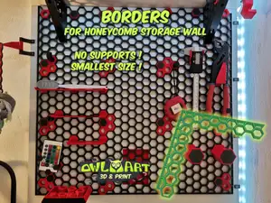 Borders for Honeycomb Storage Wall (Smallest Size, Prusa MINI)