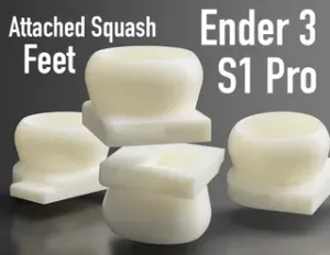 Ender 3 S1 Pro Specific Squash Ball Feet - Screwed in! - Uses NBR cup.