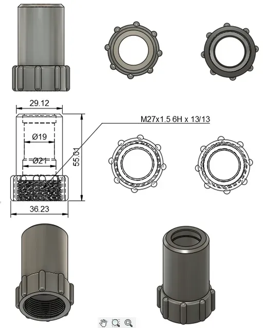 Gardena bend protection nut 1/2" / Gardena Knickschutzmutter 13mm — Image 11 of 13