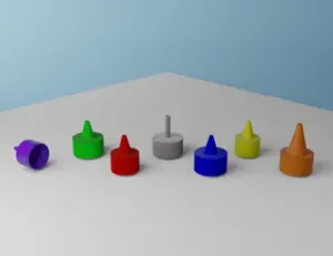 Fully parametric cap for squeeze or pour bottles