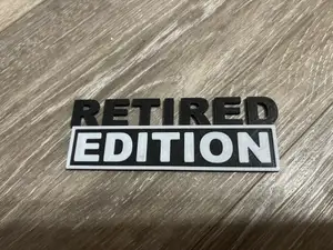 RETIRED EDITION BADGE EMBLEM-NO SUPPORTS