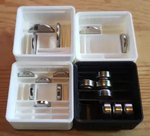 AGx Button Cell Battery Holders (Gridfinity, Stackable, Labelled)