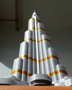 Burj Khalifa 828mm tall,high detail, scale 1:1000 3Dmodel