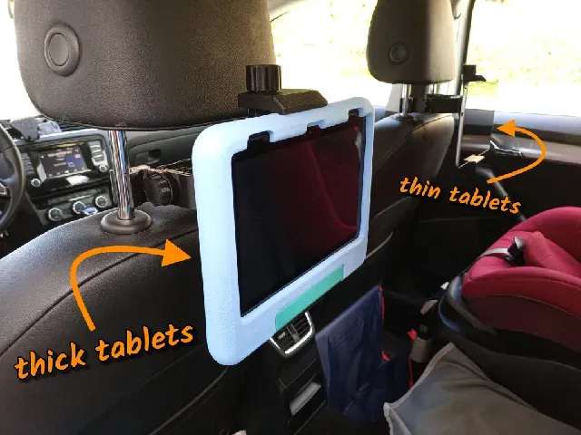 Universal tablet holder for cars/headrest (fully printable)