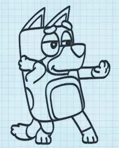 BANDIT - DANCING - BLUEY - WALL ART