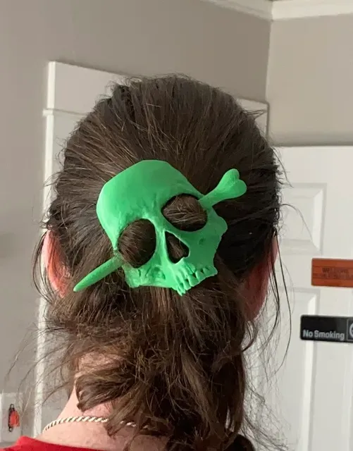 Human Skull Hair Pin