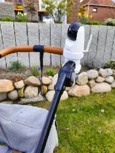 Baby monitor holder for stroller