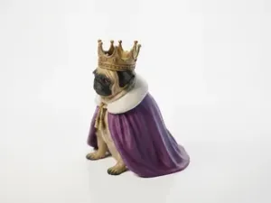 Dog King Figurine Animal Collectible 3D Printable