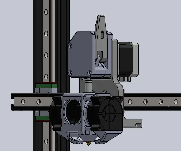 Chariot X pour montage sur MGN12H + Montage type E3D pour tevo tarantula pro version Direct drive